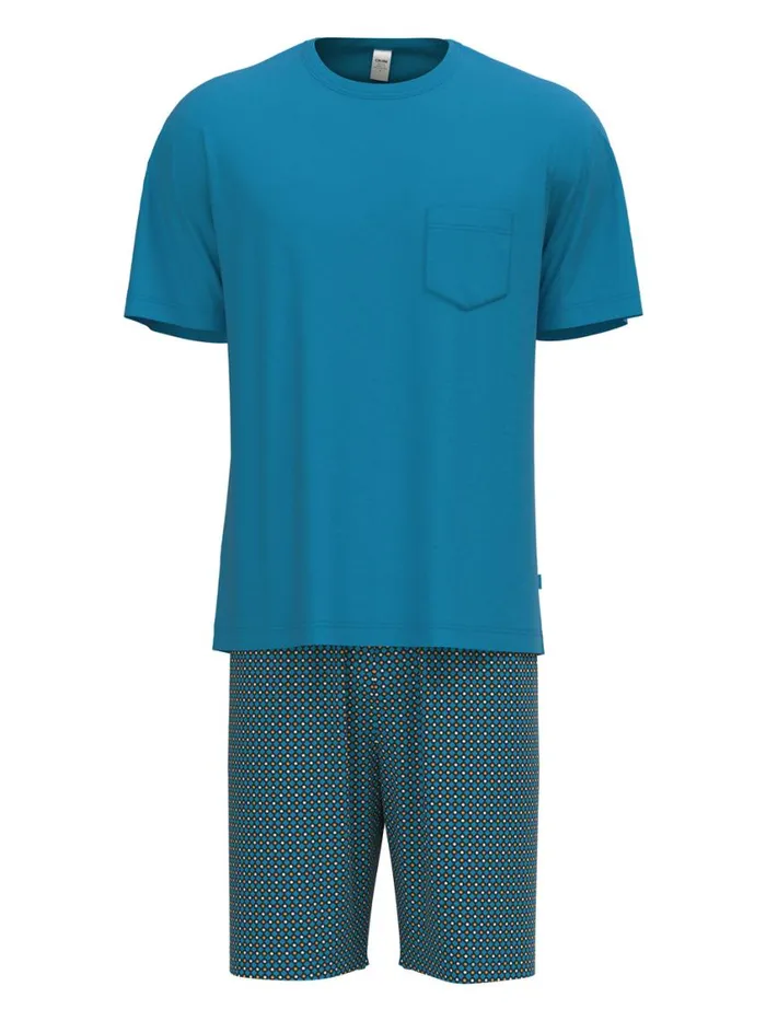 CALIDA Pyjamas Men Short Pyjamas Malibu Blue