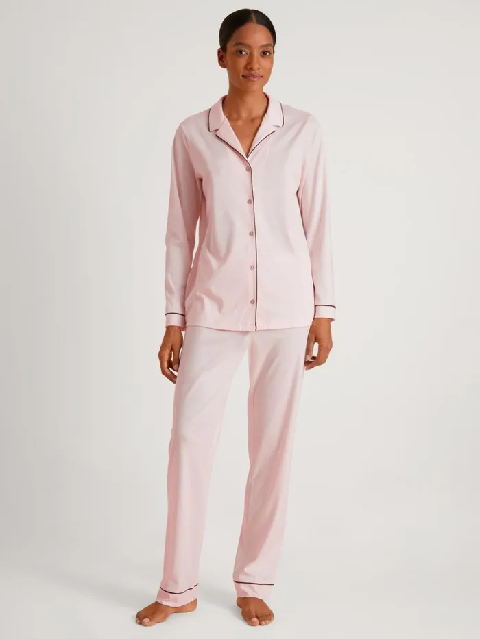 CALIDA Pyjamas Women Pyjama Buttoned Pearl Blush