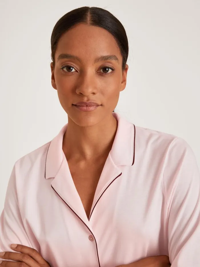 CALIDA Pyjamas Women Pyjama Buttoned Pearl Blush