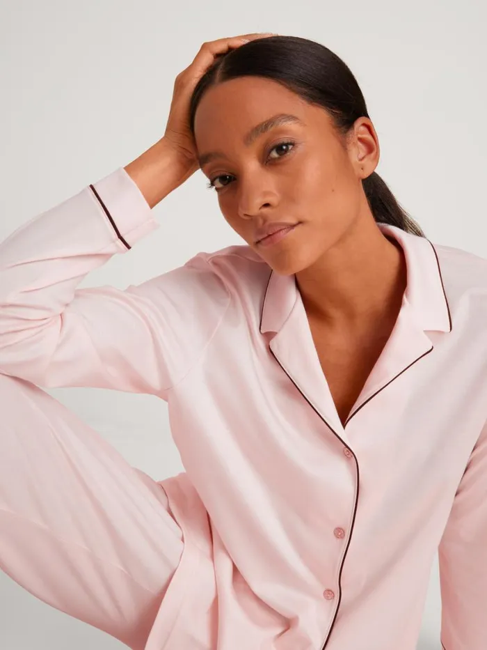 CALIDA Pyjamas Women Pyjama Buttoned Pearl Blush