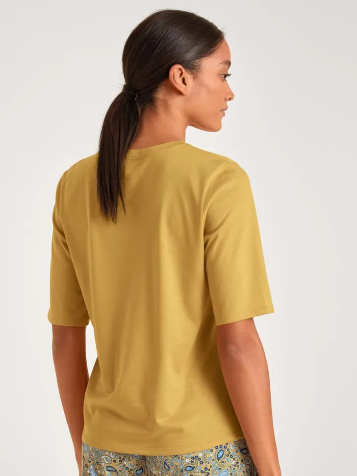 CALIDA Show All Women Shirt Short Sleeve Sautere Yellow