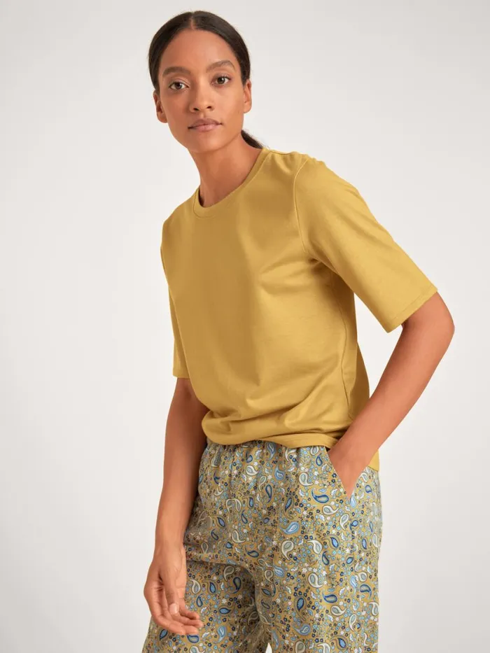 CALIDA Show All Women Shirt Short Sleeve Sautere Yellow