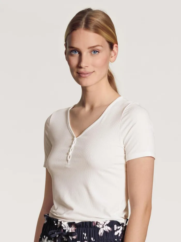 CALIDA Show All Women Shirt Short Sleeve Star White