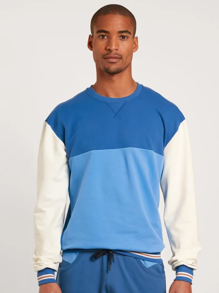 CALIDA Sweatshirts and Jackets Men Sweater Longsleeve Indian Blue