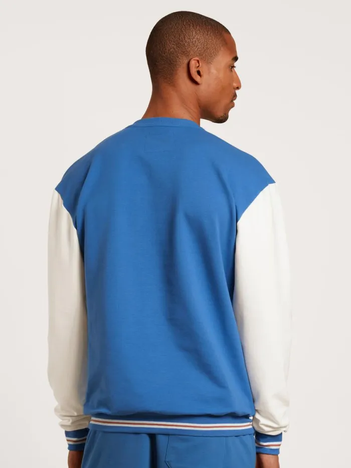 CALIDA Sweatshirts and Jackets Men Sweater Longsleeve Indian Blue