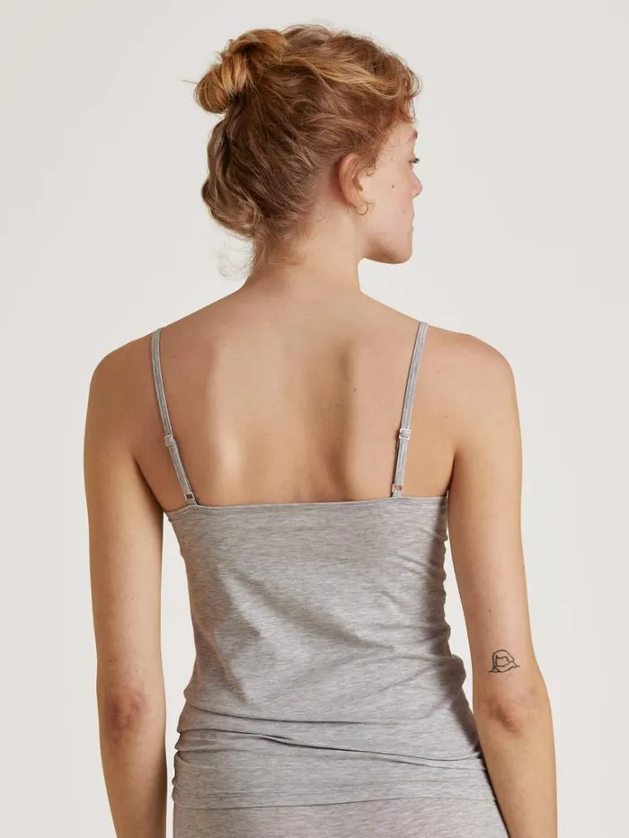 CALIDA Tops Women Spaghetti Top Grey Melange
