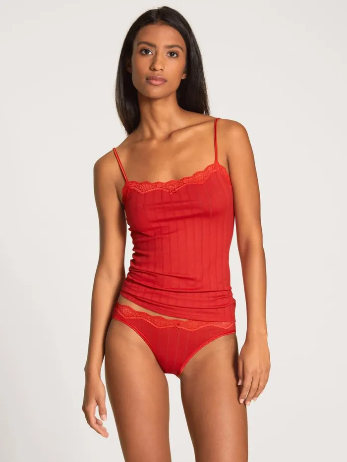 CALIDA Tops Women Spaghetti Top Summer Red
