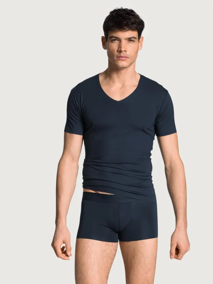 CALIDA Undershirts Men Vshirt Dark Sapphire