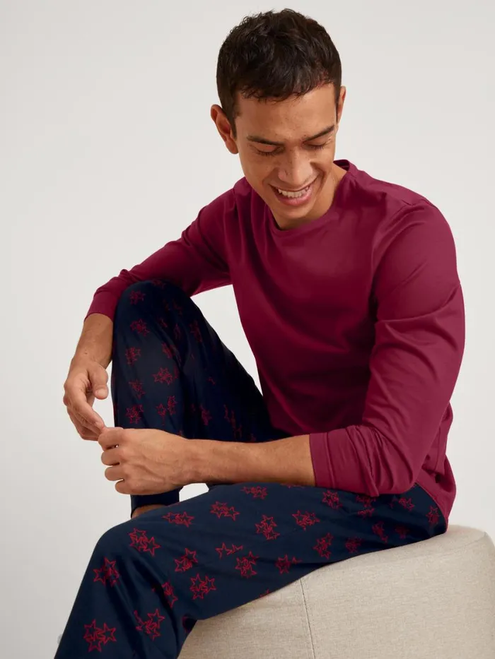 CALIDA Warming Nightwear Men Pants Dark Sapphire