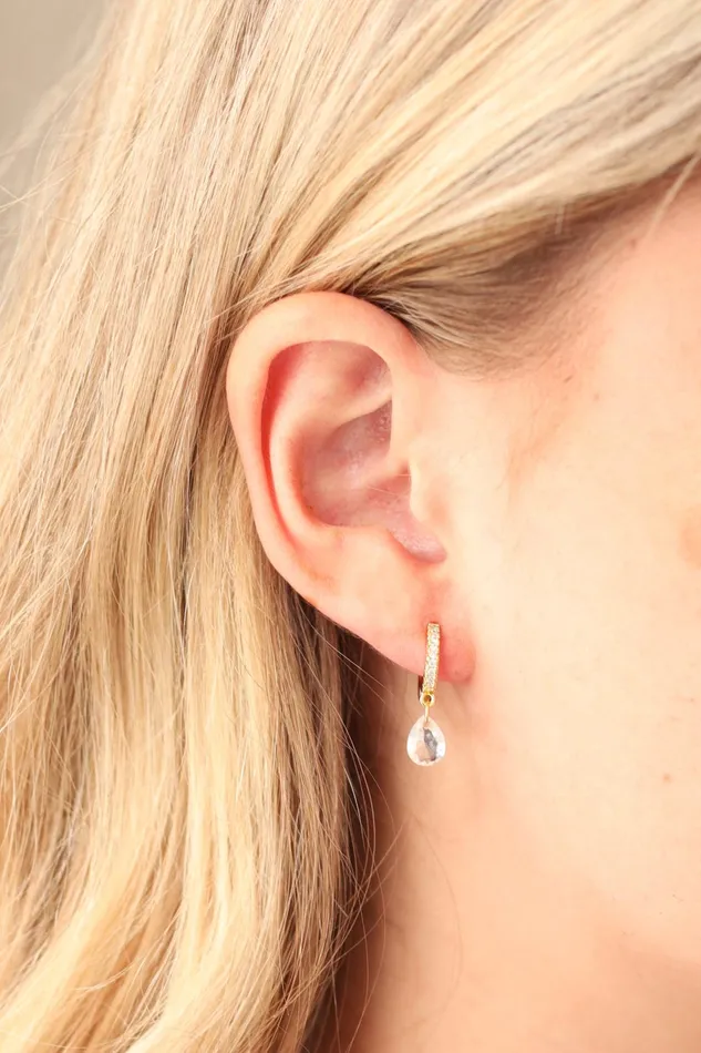 Cambridge Earring 8211 Gold Plated Crystal Cz Women Cras Jewellery