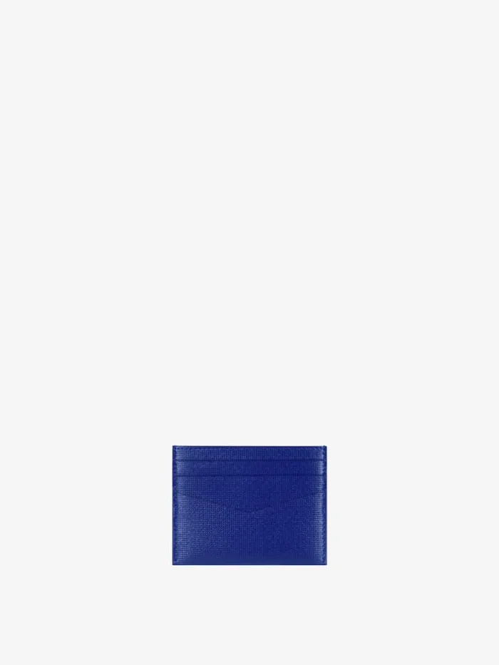 Card Holder In Classic 4g Leather Saphir Blue Men Givenchy Wallets and Card Holders