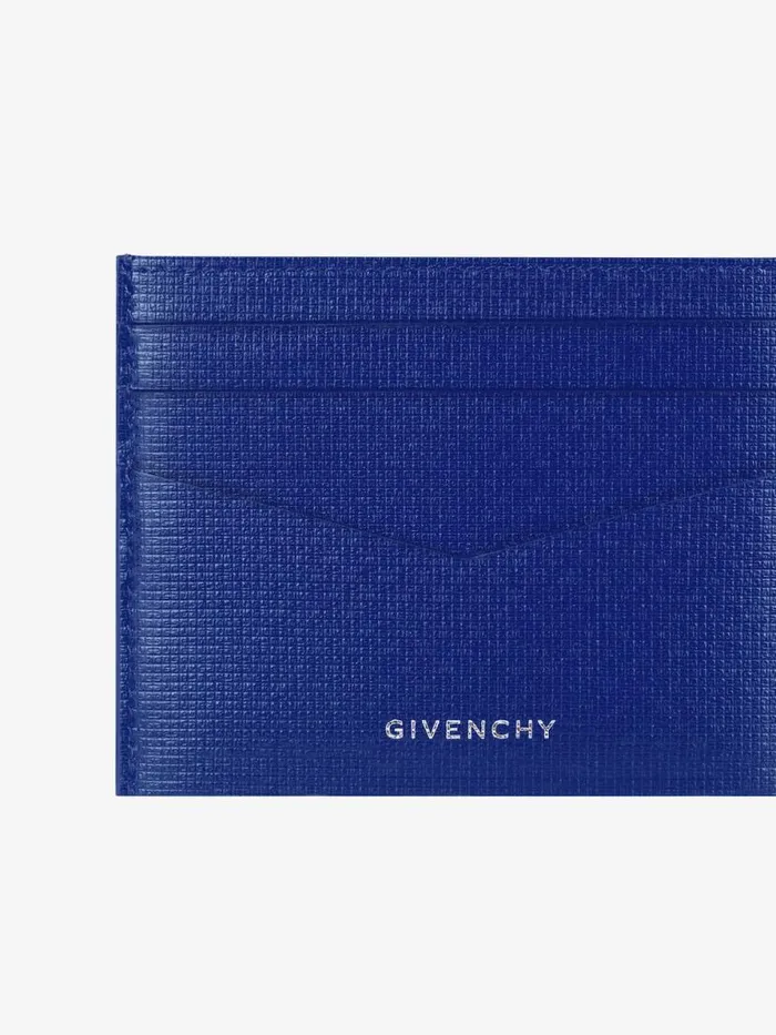 Card Holder In Classic 4g Leather Saphir Blue Men Givenchy Wallets and Card Holders