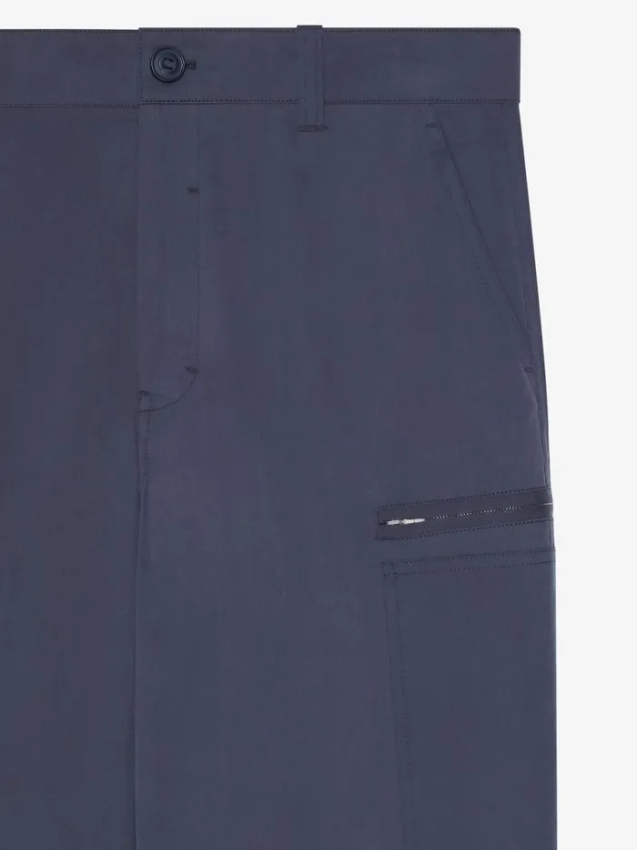 Cargo Pants In Ozone Washed Poplin Medium Blue Men Givenchy Pants and Shorts