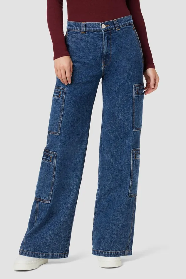 Cargo Women Hudson Jeans HighRise Welt Pocket Cargo Petite Pant Wonderland