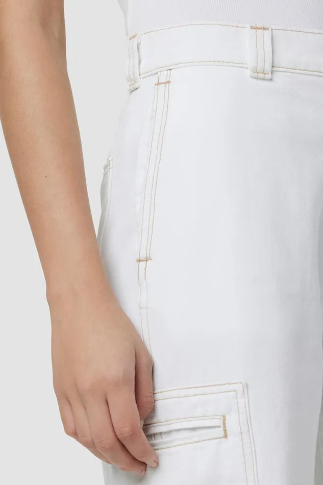 Cargo Women Hudson Jeans HighRise Welt Pocket Wide Leg Cargo White Cargo Women Hudson Jeans HighRise Welt Pocket Wide Leg Cargo White