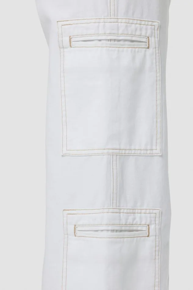 Cargo Women Hudson Jeans HighRise Welt Pocket Wide Leg Cargo White Cargo Women Hudson Jeans HighRise Welt Pocket Wide Leg Cargo White
