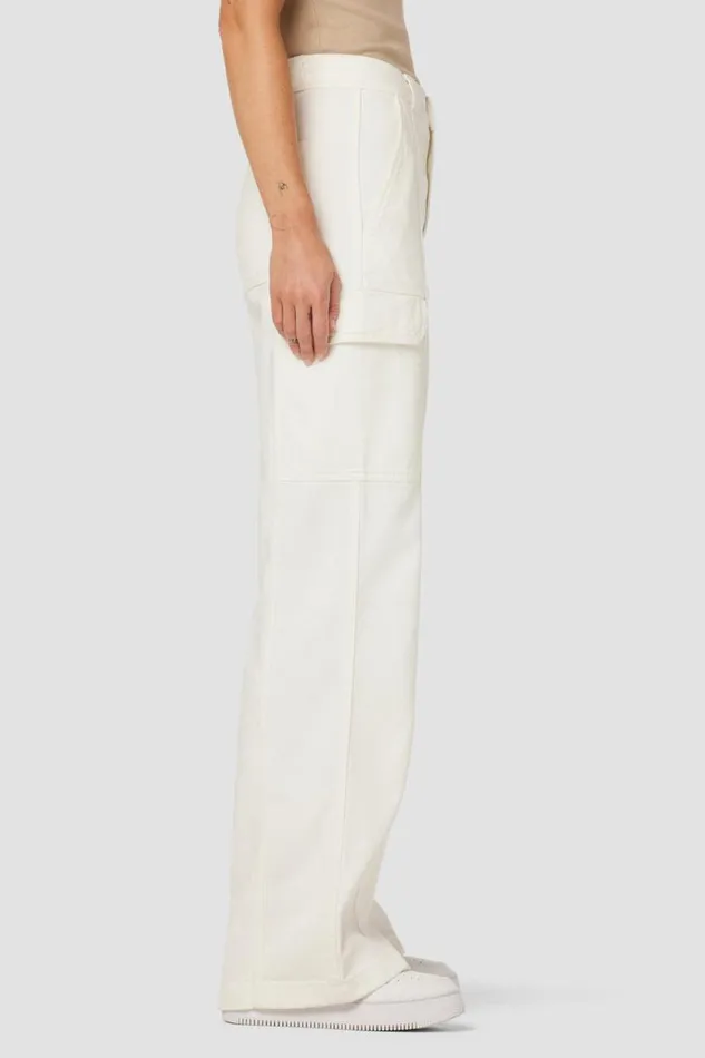 Cargo Women Hudson Jeans HighRise Wide Leg Cargo White Cargo Women Hudson Jeans HighRise Wide Leg Cargo White