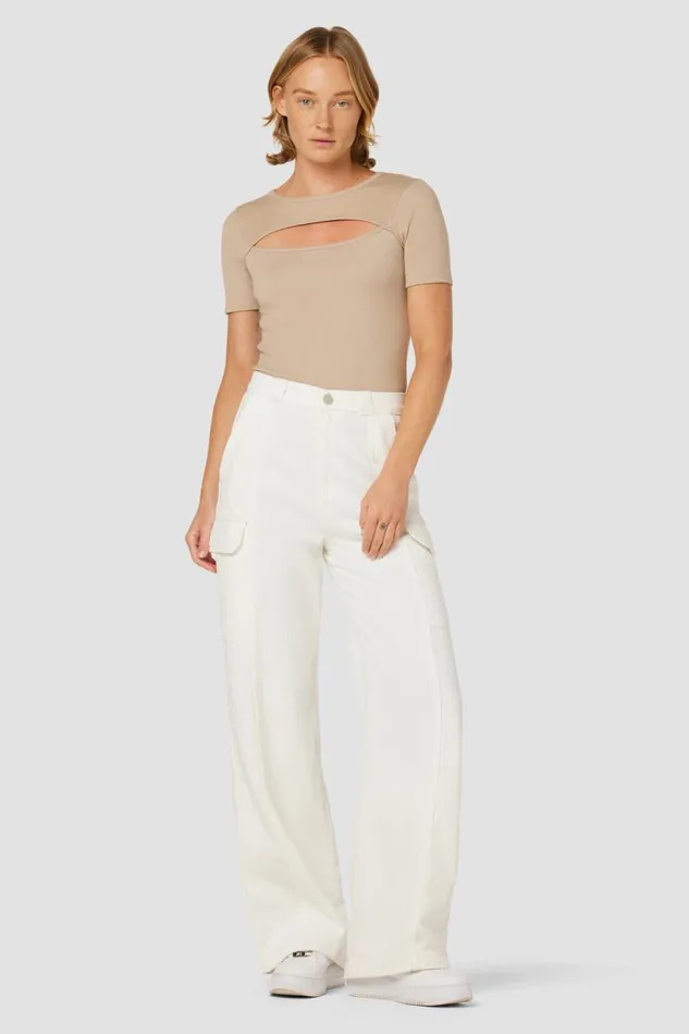 Cargo Women Hudson Jeans HighRise Wide Leg Cargo White Cargo Women Hudson Jeans HighRise Wide Leg Cargo White