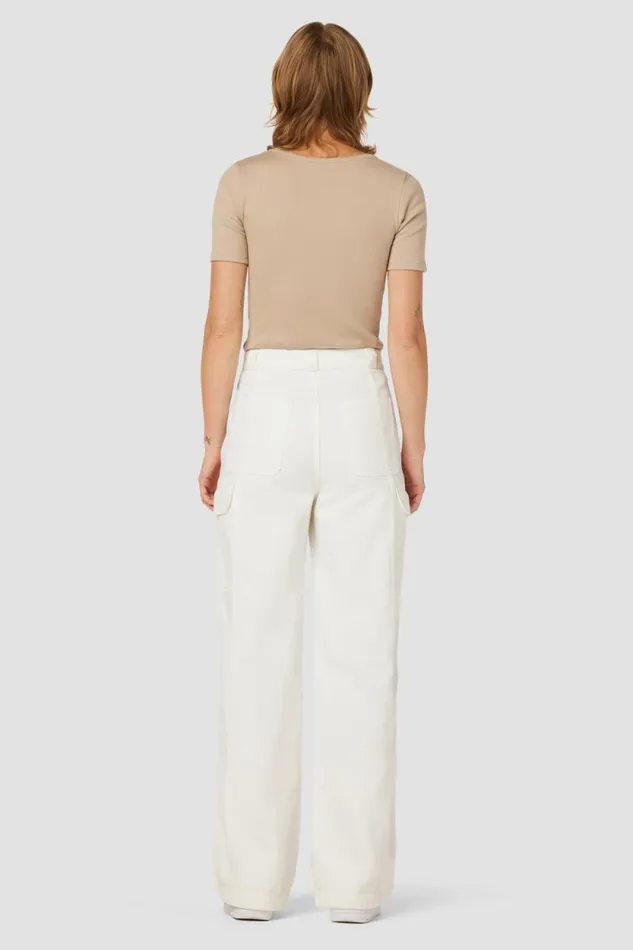 Cargo Women Hudson Jeans HighRise Wide Leg Cargo White Cargo Women Hudson Jeans HighRise Wide Leg Cargo White