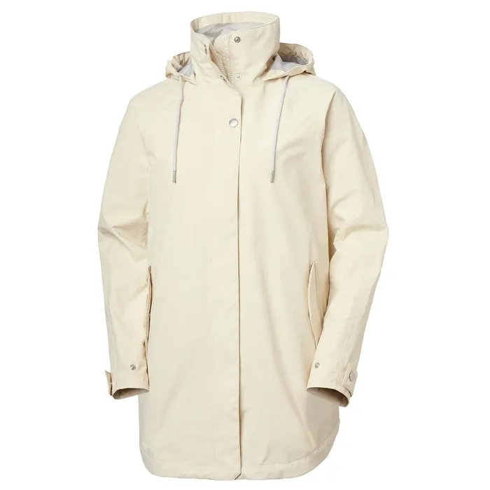 Casual Jackets Women Helly Hansen W VALENTIA RAINCOAT 034 Cream