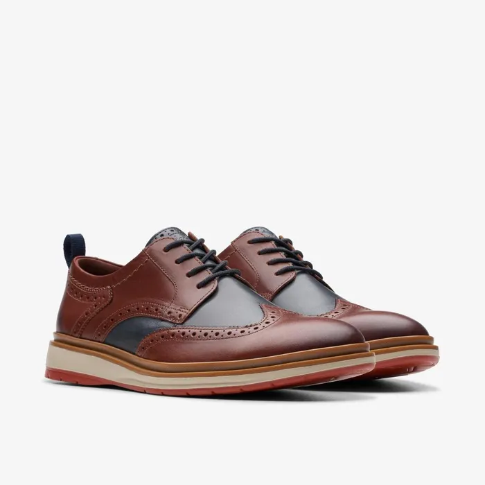 Chantry Wing British Tan Combination Men Clarks Casual Dress Shoes