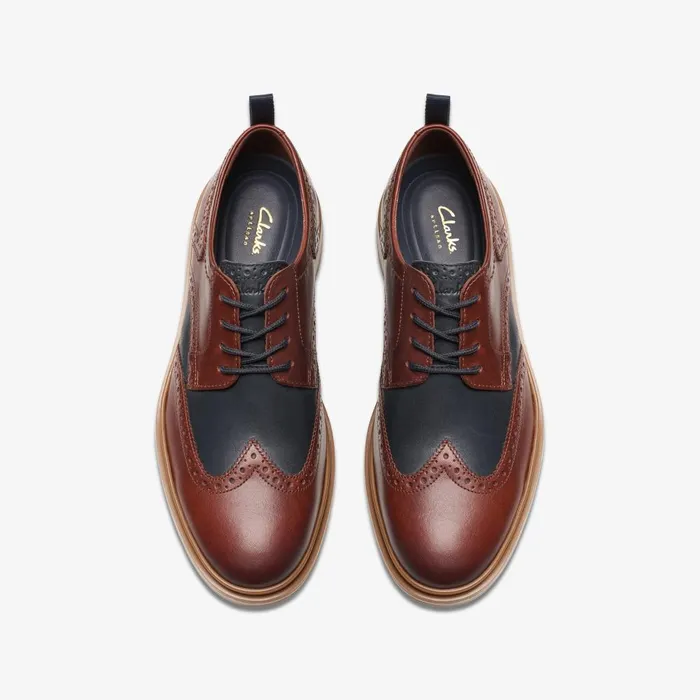 Chantry Wing British Tan Combination Men Clarks Casual Dress Shoes