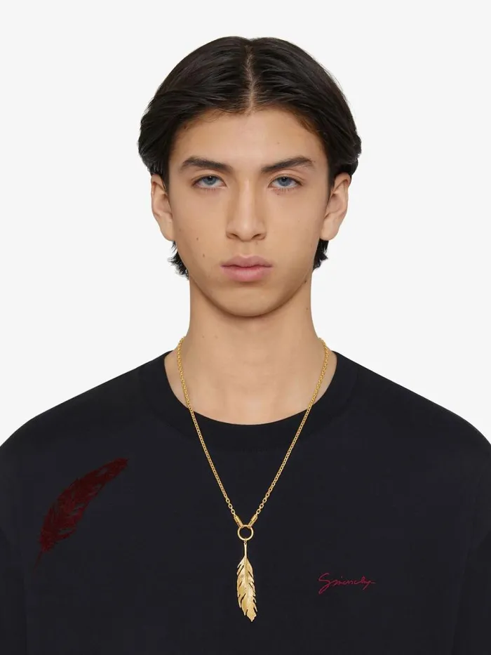 Charm Necklace In Metal Golden Yellow Men Givenchy Jewelry