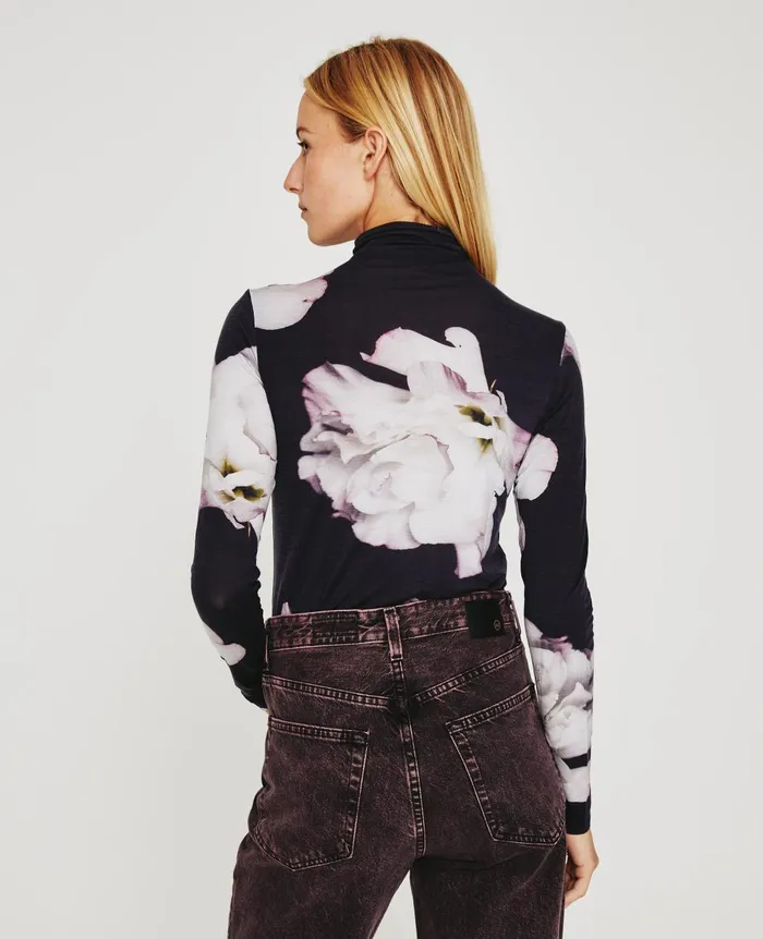 Chels Turtleneck Will Garden Black Multi Women AG Jeans Tops and Shirts Chels Turtleneck Will Garden Black Multi Women AG Jeans Tops and Shirts