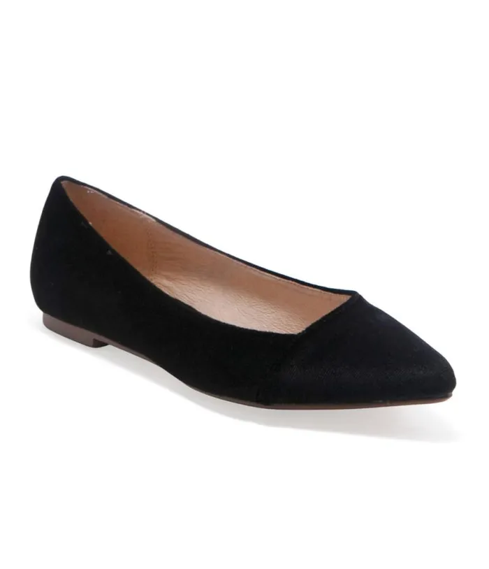 Chelsea Crew Black Velvet Pammy Flats Shoes Unique Vintage Flats