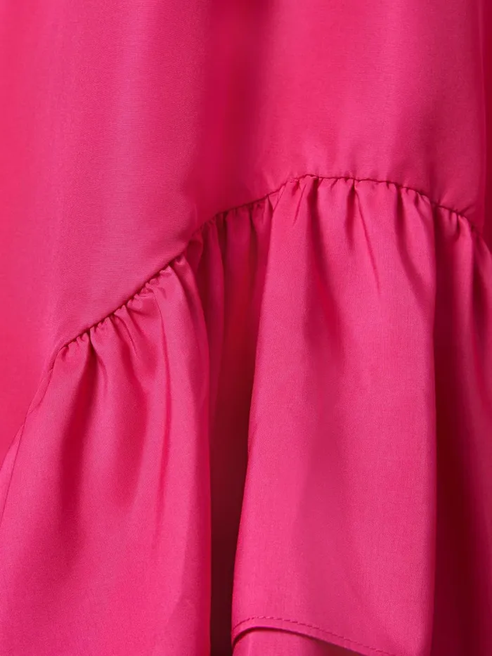 Children Reiss Dresses Cherie Layered HighLow Dress Bright Pink