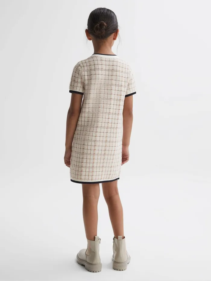 Children Reiss Dresses Mila Twill Short Sleeve Dress Pink
