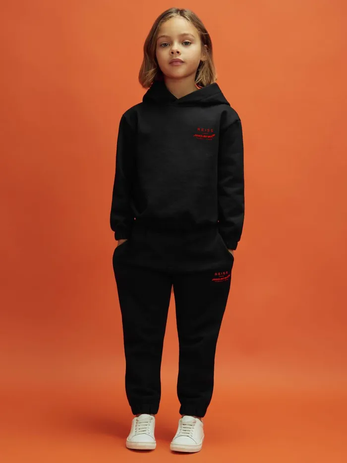 Children Reiss Reiss X Mclaren F1 Team F1 Cotton Drawstring Joggers Black