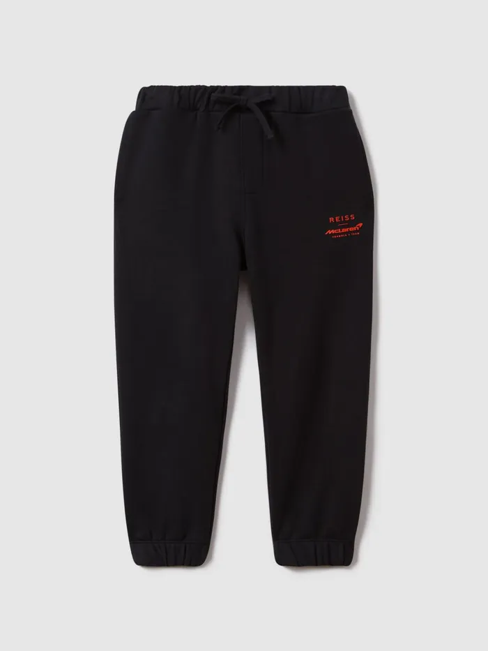 Children Reiss Reiss X Mclaren F1 Team F1 Cotton Drawstring Joggers Black