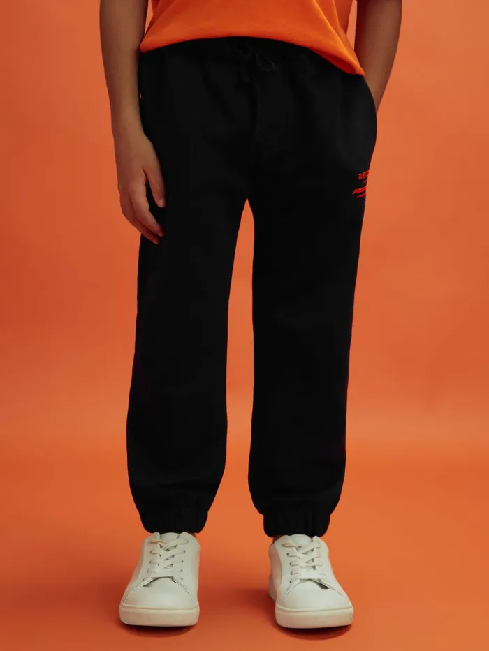 Children Reiss Reiss X Mclaren F1 Team F1 Cotton Drawstring Joggers Black