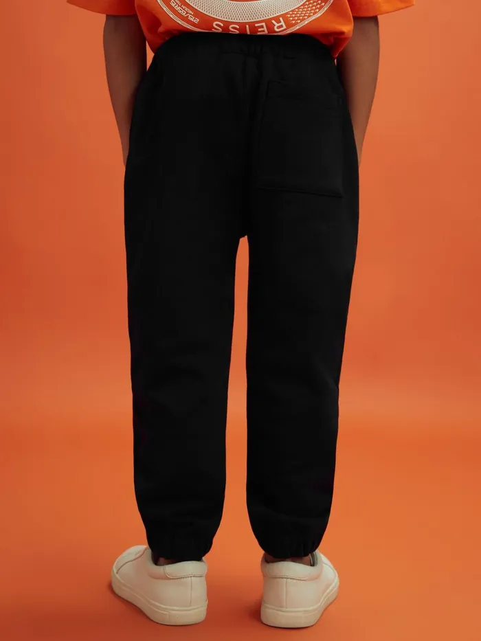 Children Reiss Reiss X Mclaren F1 Team F1 Cotton Drawstring Joggers Black