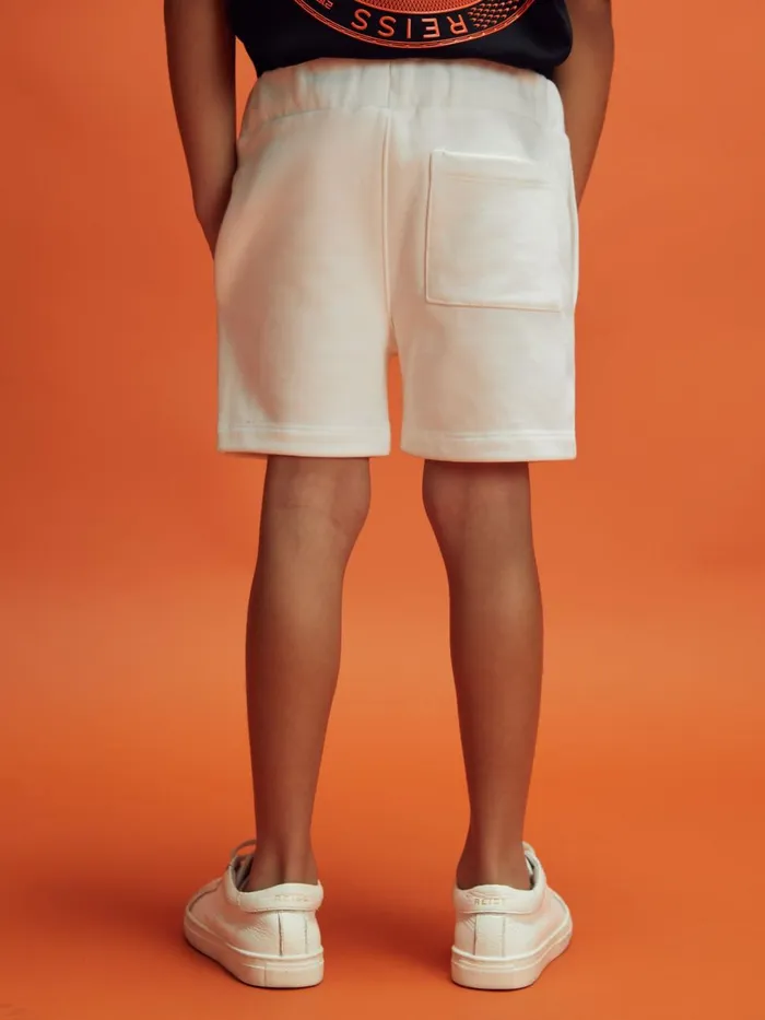 Children Reiss Reiss X Mclaren F1 Team F1 Cotton Drawstring Shorts White