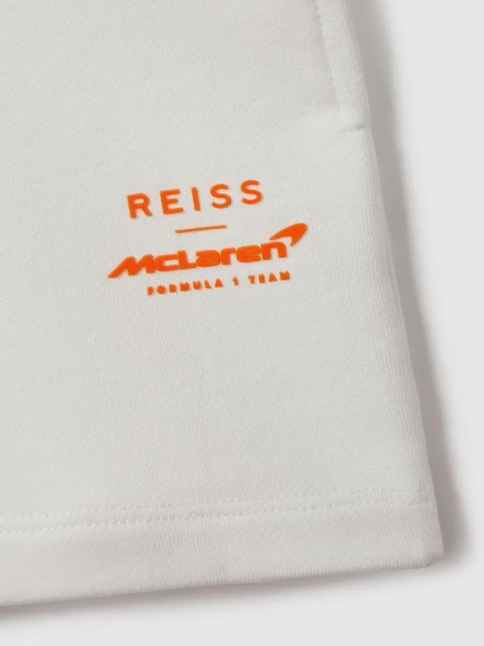 Children Reiss Reiss X Mclaren F1 Team F1 Cotton Drawstring Shorts White