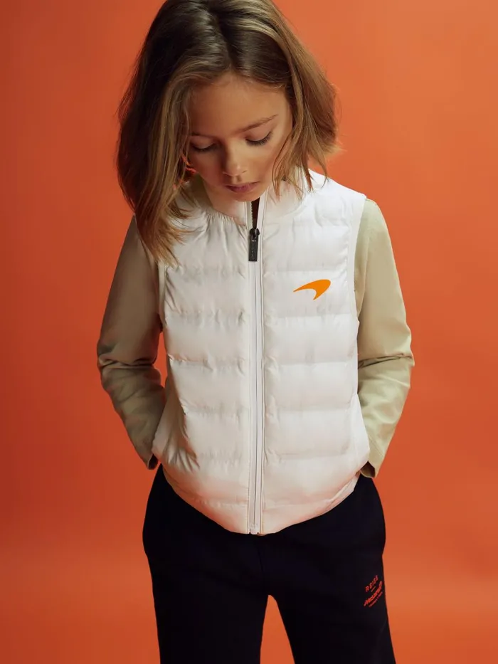 Children Reiss Reiss X Mclaren F1 Team F1 Hybrid Quilt And Knit Gilet White