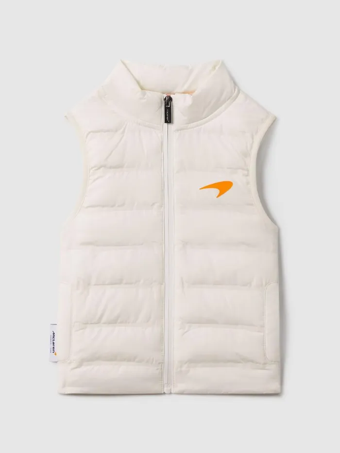 Children Reiss Reiss X Mclaren F1 Team F1 Hybrid Quilt And Knit Gilet White