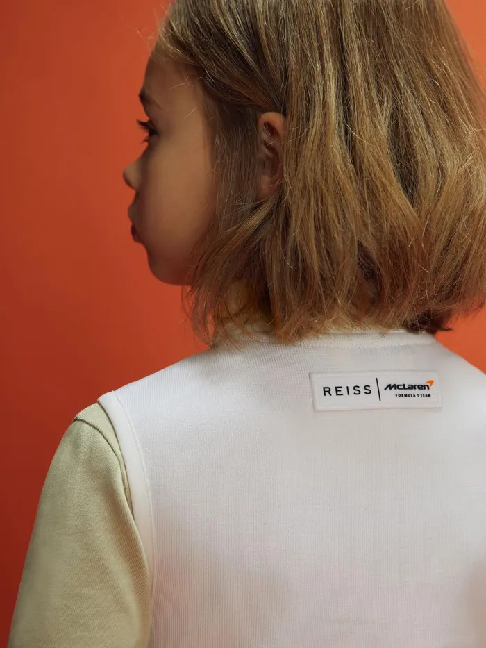 Children Reiss Reiss X Mclaren F1 Team F1 Hybrid Quilt And Knit Gilet White