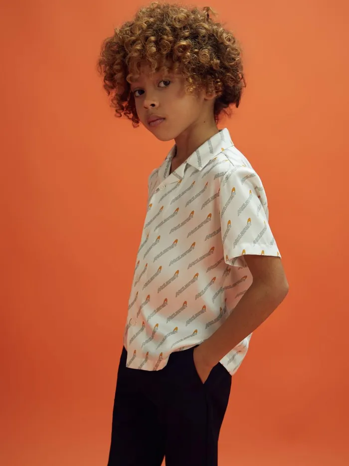 Children Reiss Reiss X Mclaren F1 Team F1 Monte Carlo Cuban Collar Shirt White Multi Children Reiss Reiss X Mclaren F1 Team F1 Monte Carlo Cuban Collar Shirt White Multi