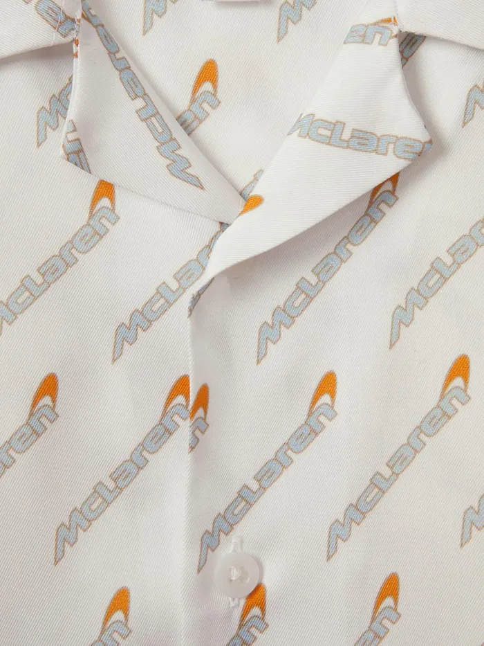 Children Reiss Reiss X Mclaren F1 Team F1 Monte Carlo Cuban Collar Shirt White Multi