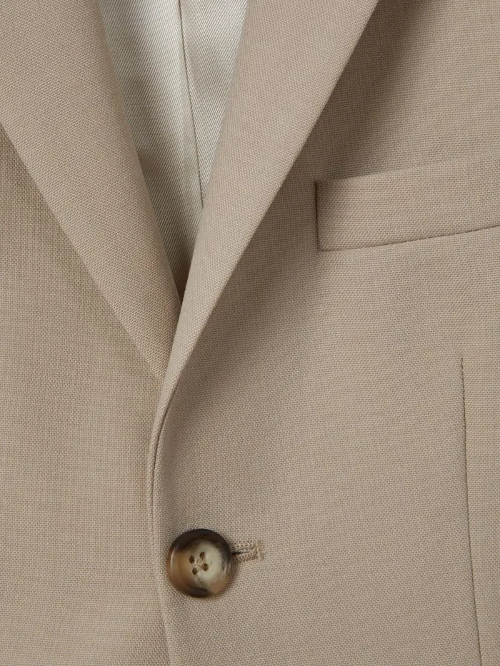 Children Reiss Suits and Tailoring Fine Single Breasted Wool Blazer Stone