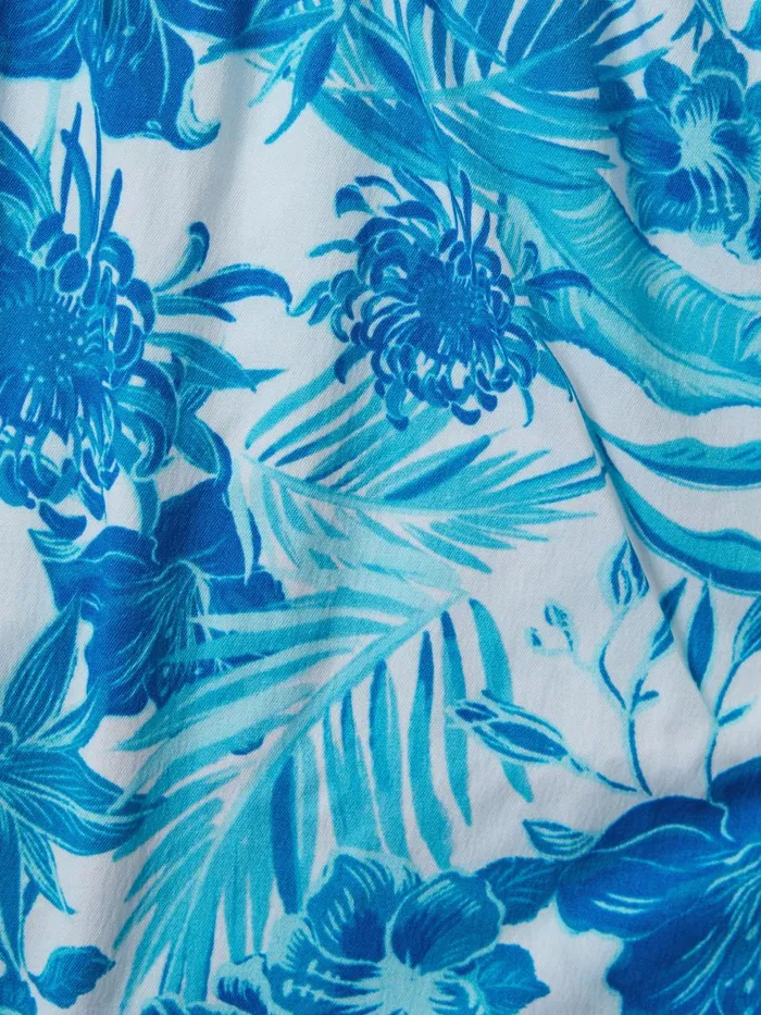 Children Reiss Swimwear Tropical Print Swim Shorts Blanc Blue
