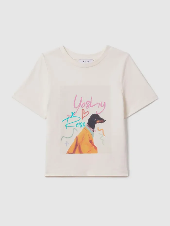 Children Reiss Tops and TShirts Yoshy Cotton Print TShirt Multi