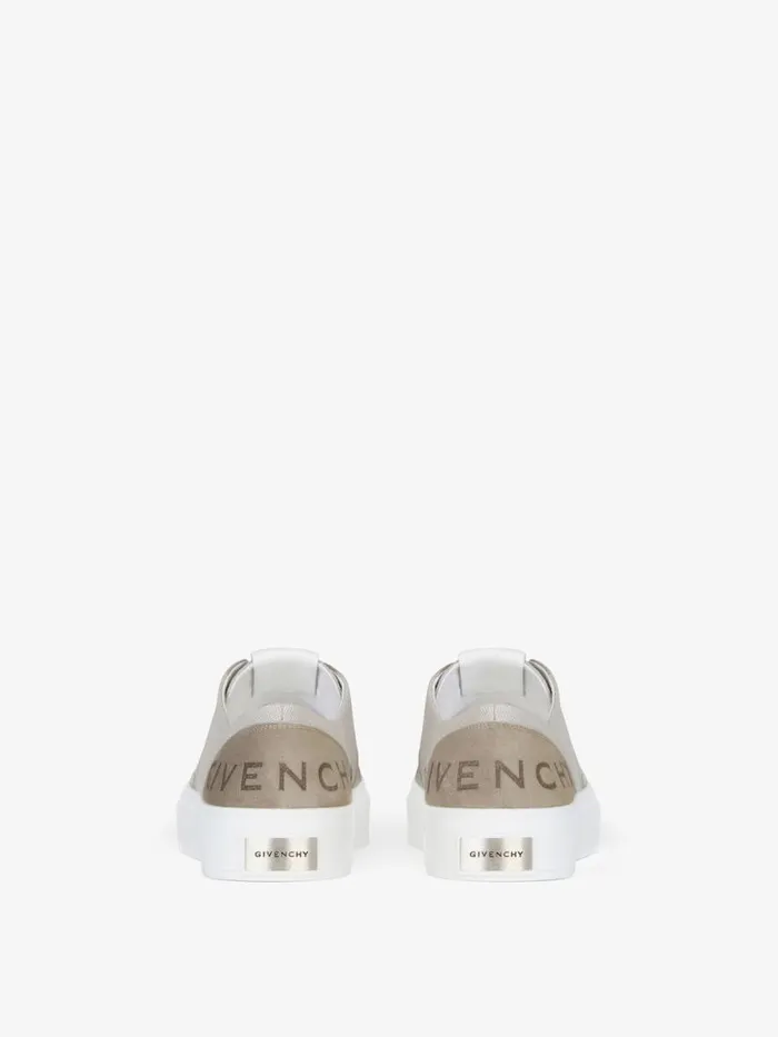 City Sneakers In Canvas And Suede Medium Grey Men Givenchy Sneakers