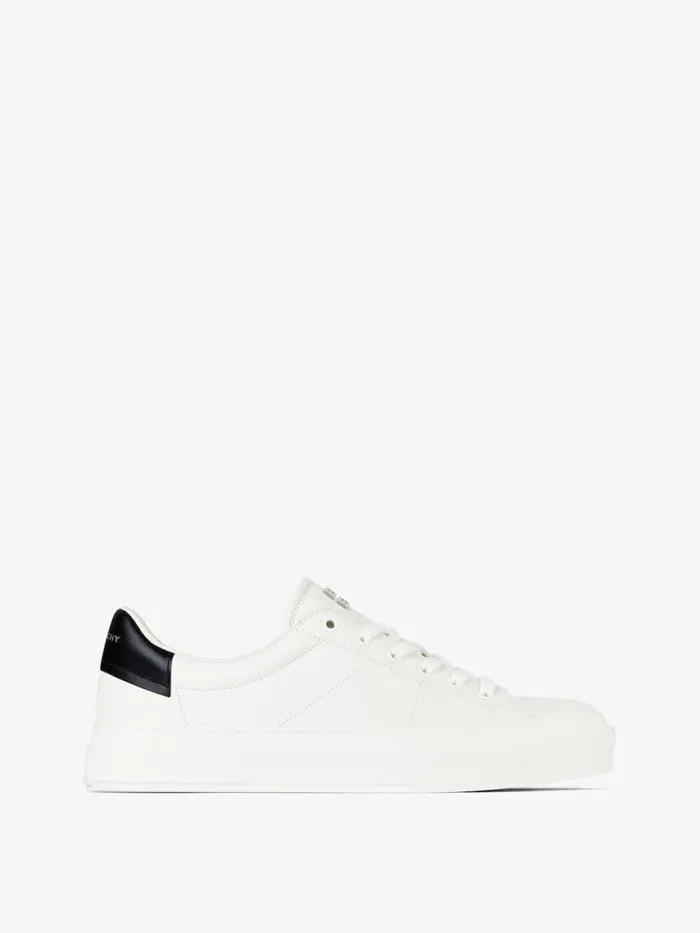 City Sport Sneakers In Leather Whiteblack Men Givenchy Sneakers