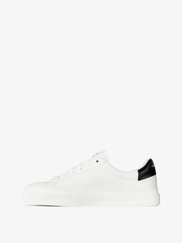 City Sport Sneakers In Leather Whiteblack Men Givenchy Sneakers
