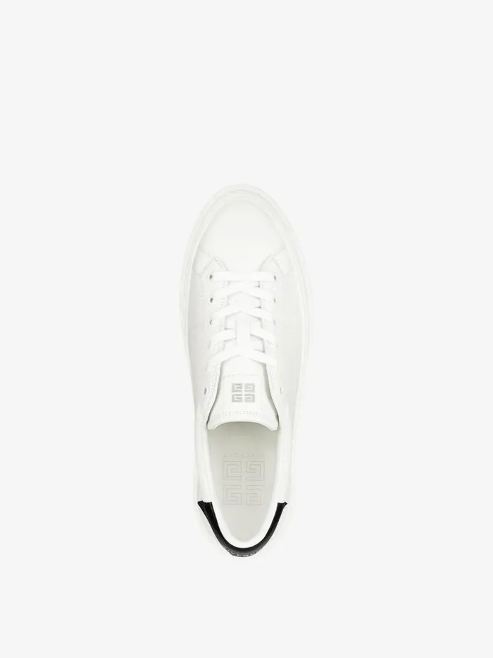 City Sport Sneakers In Leather Whiteblack Men Givenchy Sneakers