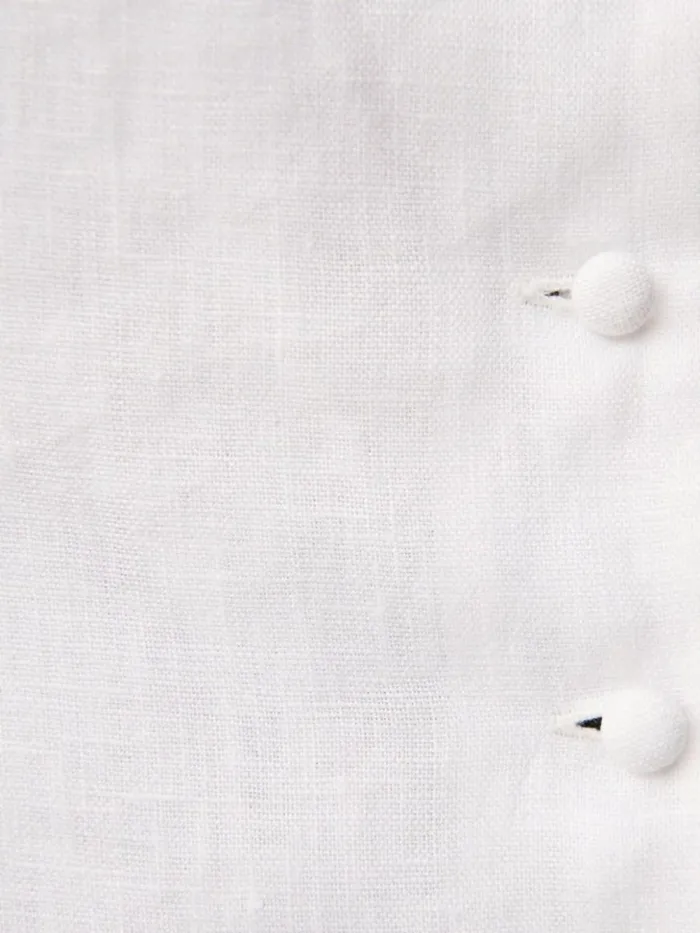 Clothing The Reformation Anabella Linen Top Es White